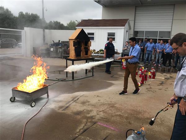 Putting out fire